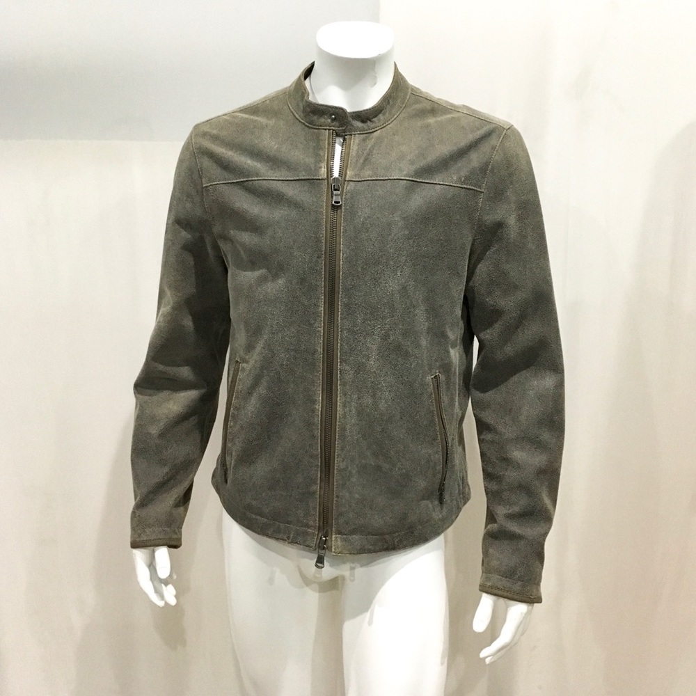 John Varvatos Star Men’s Brown Lamb Leather Jacket